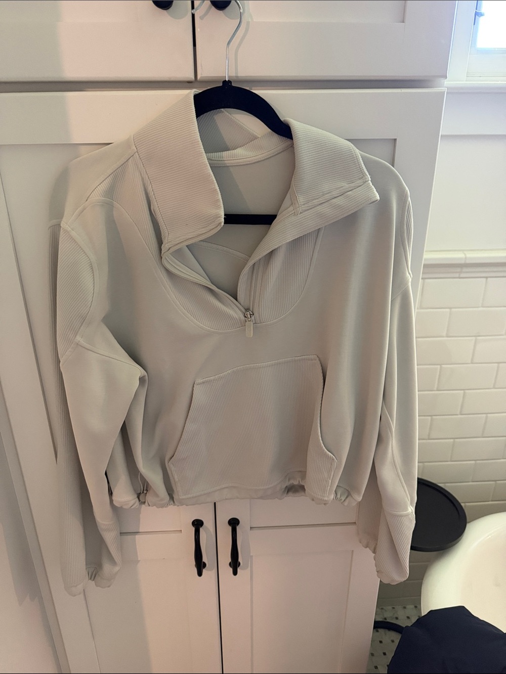 lululemon athletica Light Cream Half-Zip Pullover Jacket -set